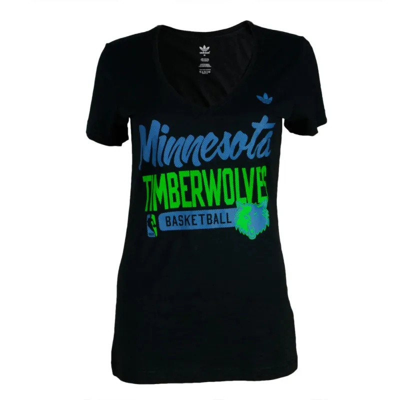 Minnesota Timberwolves - Meshed Well Juniors V-Neck T Shirt sold by Old Glory