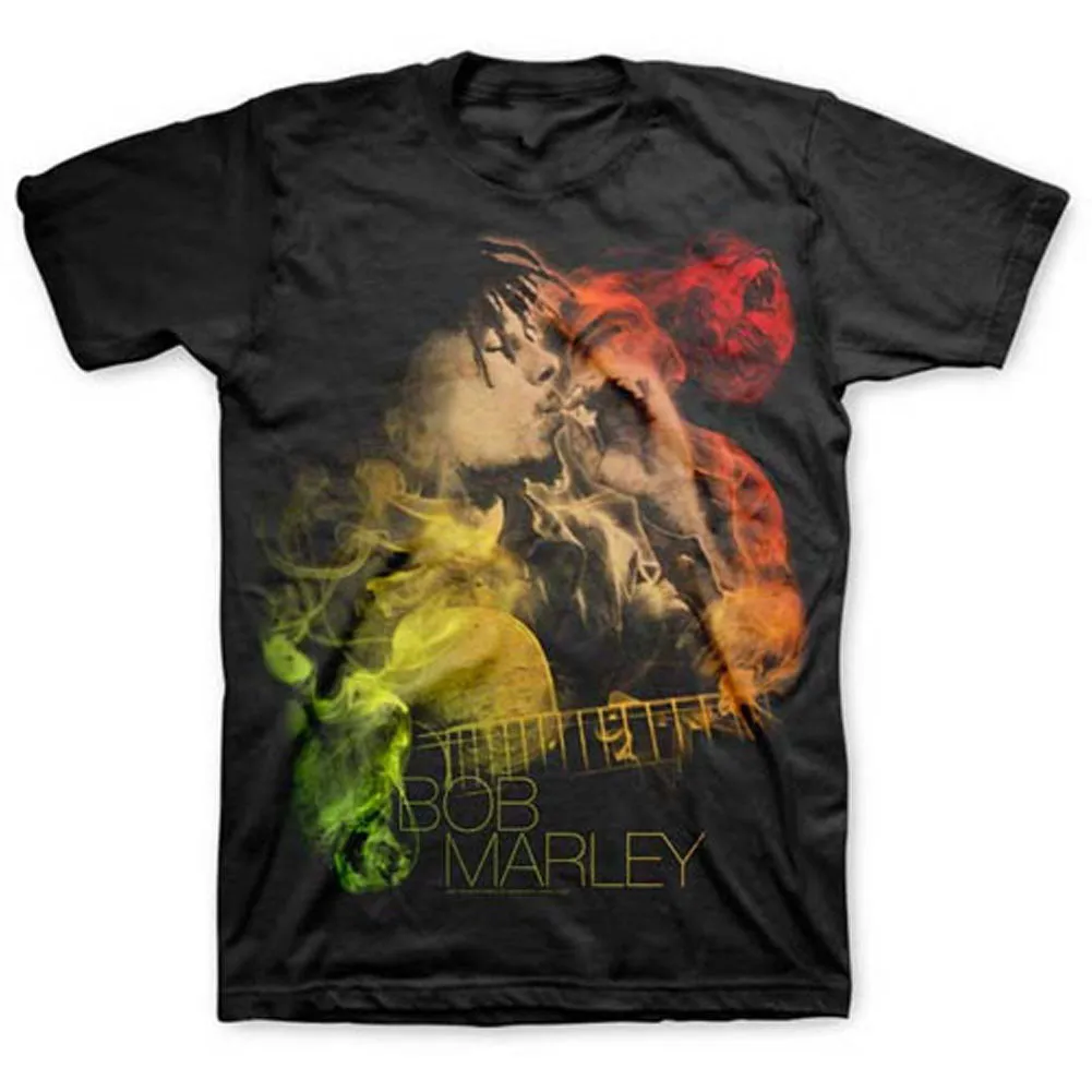 Bob Marley - Guitar Smoke Mens T Shirt sold by Old Glory
