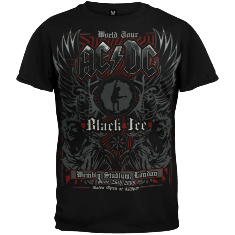 AC/DC - Mens Black Ice World Tour Soft Mens T Shirt sold by Old Glory