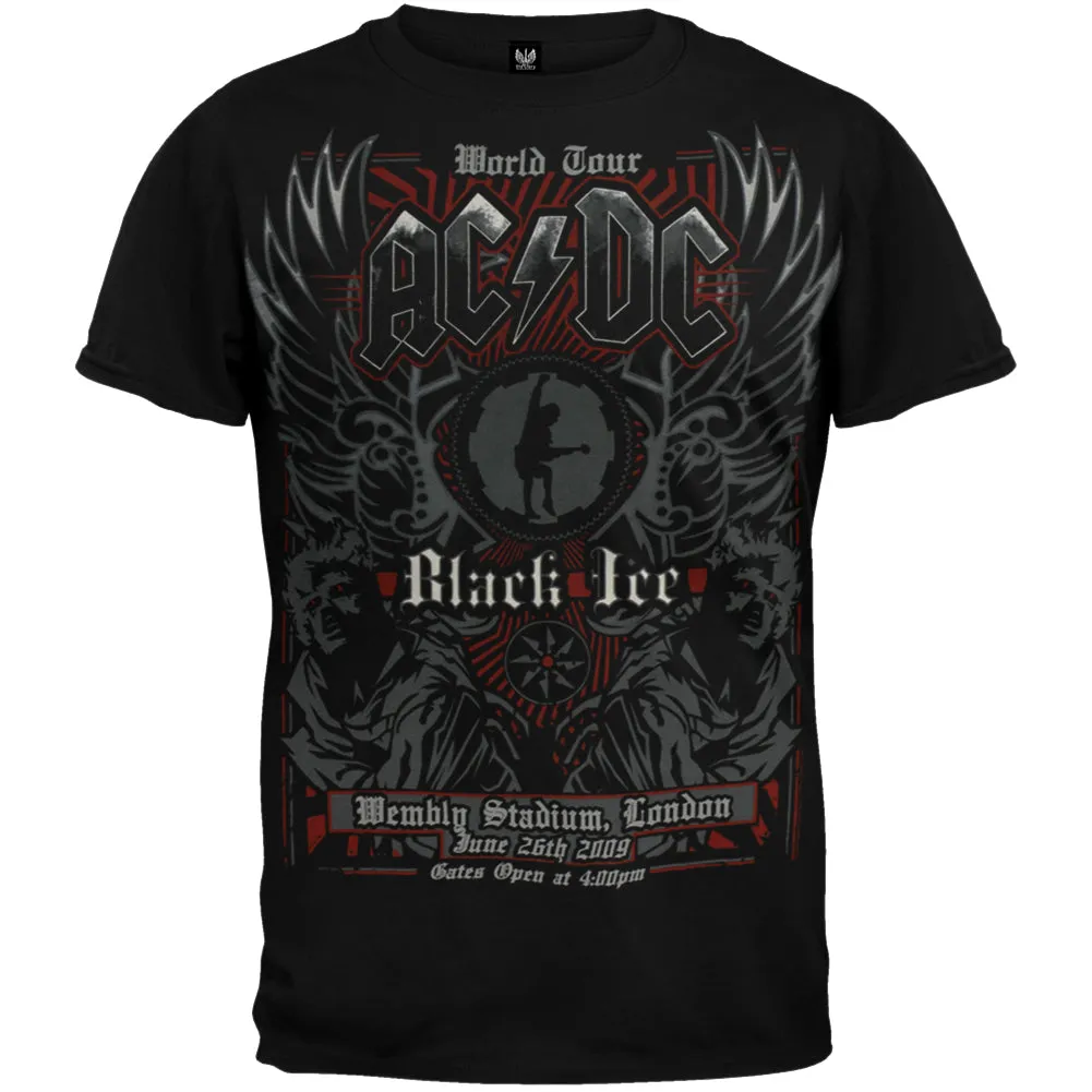 AC/DC - Mens Black Ice World Tour Soft Mens T Shirt sold by Old Glory
