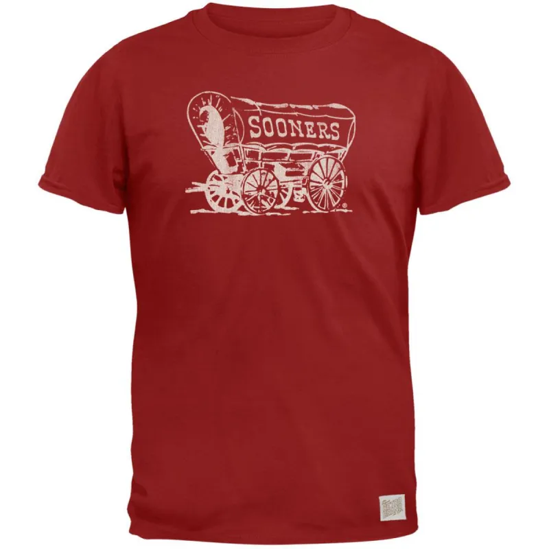 Oklahoma Sooners - Sketched Wagon Vintage Adult Soft T-Shirt sold by Old Glory