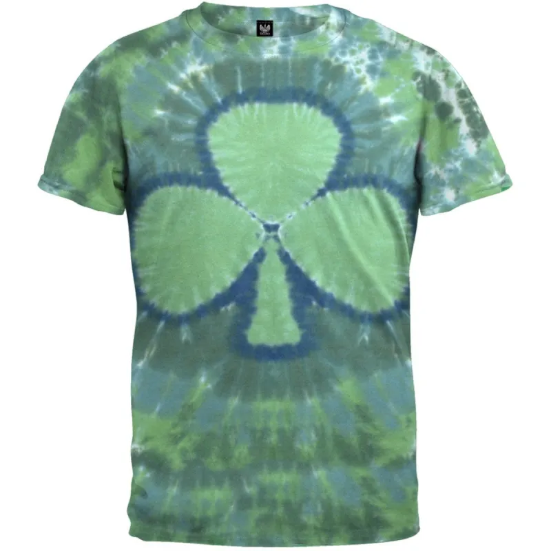 Green Shamrock Tie Dye T-Shirt sold by Old Glory