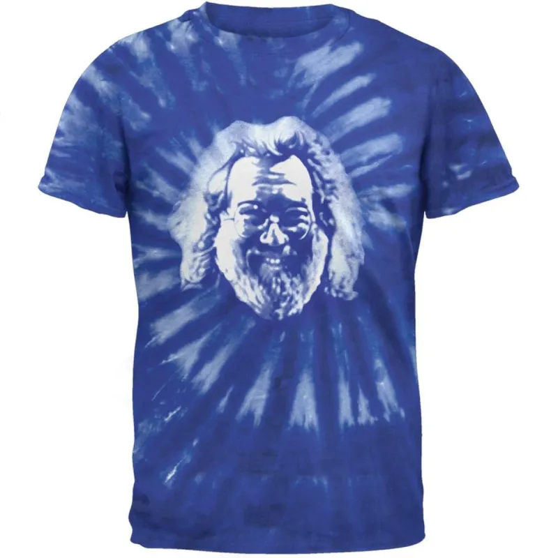 Jerry Garcia - Blue Spiral Tie Dye T-Shirt sold by Old Glory