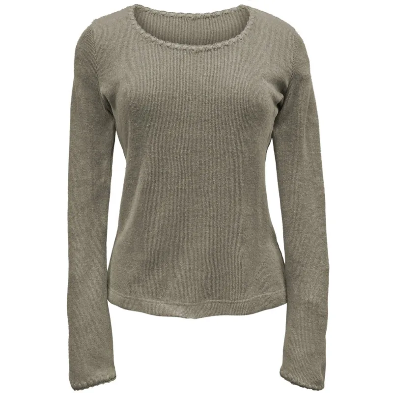 Hemp Natural- Juniors Long Sleeve T-Shirt made by Old Glory