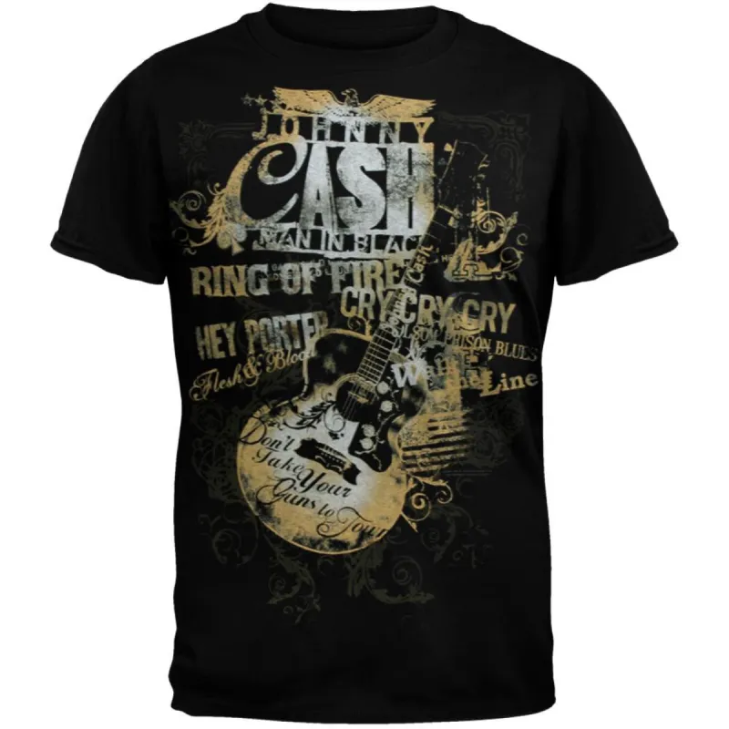 Johnny Cash - Lyrics T-Shirt sold by Old Glory