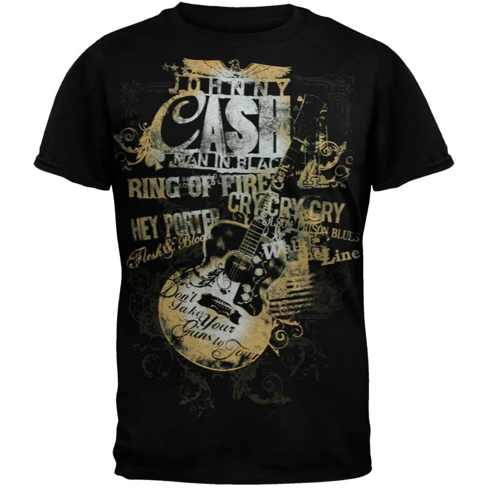 Johnny Cash - Lyrics T-Shirt sold by Old Glory