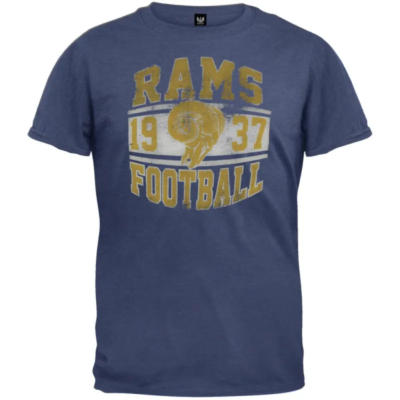 St. Louis Rams - Inaugural Logo Premium Blue T-Shirt sold by Old Glory