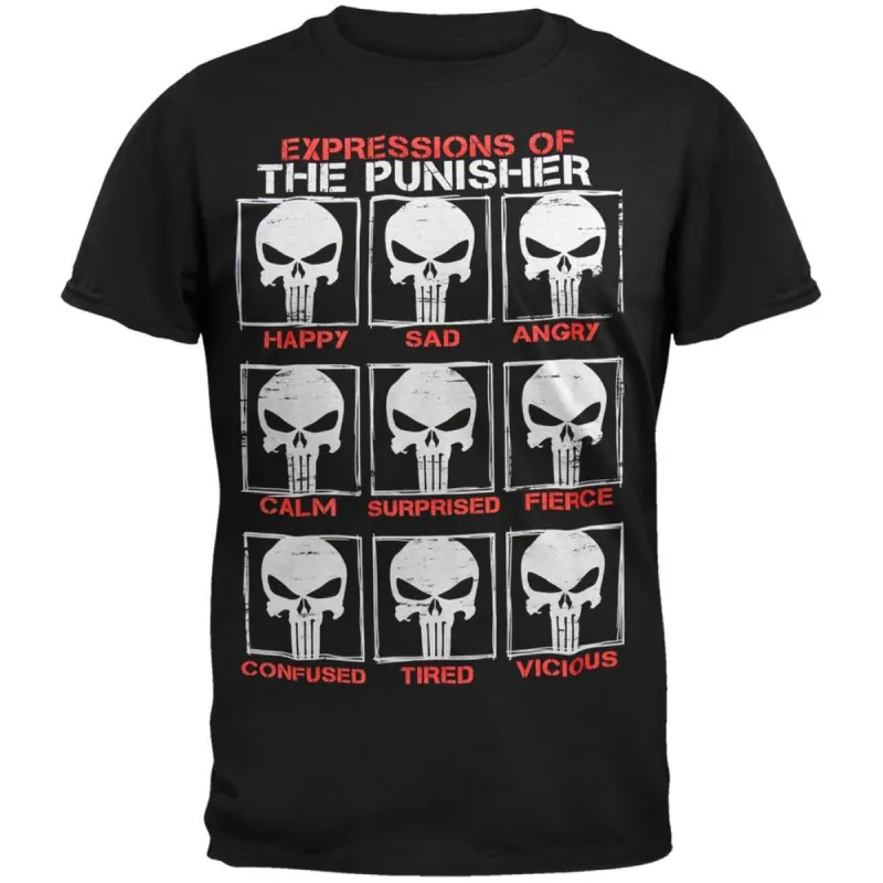 Punisher - Skull Emotes T-Shirt sold by Old Glory
