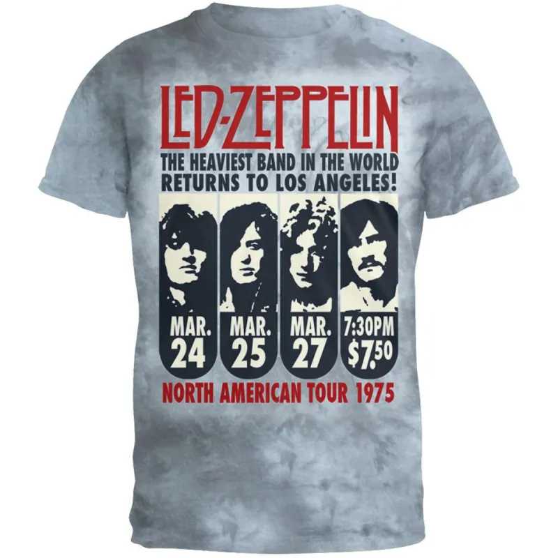 Led Zeppelin - L.A. 1975 Tie Dye T-Shirt sold by Old Glory