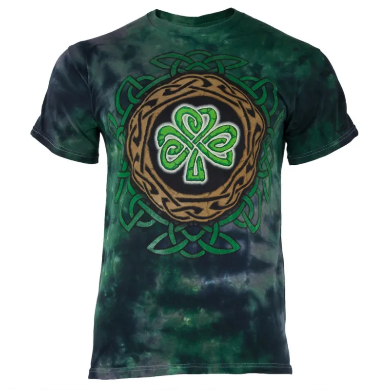 Celtic Knot Shamrock Tie Dye T-Shirt sold by Old Glory