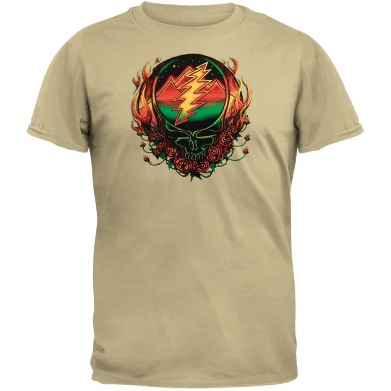 Grateful Dead - Scarlet Fire SYF Tan Adult T-Shirt sold by Old Glory