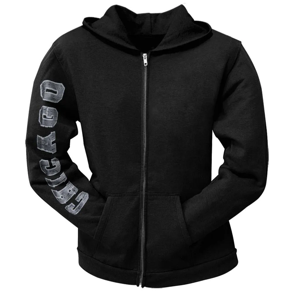 Chicago White Sox - Distressed Logo Black Juniors Zip Hoodie sold by Old Glory