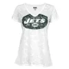 New York Jets Logo Juniors Burnout V-Neck T-Shirt sold by Old Glory