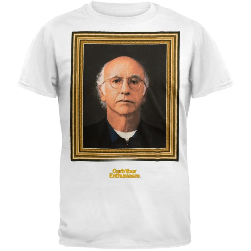 Curb Your Enthusiasm - Larrys Portrait White Soft T-Shirt sold by Old Glory