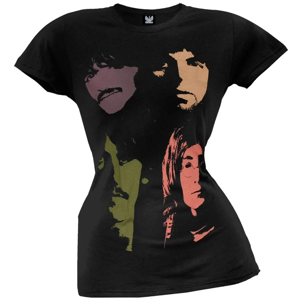 The Beatles - Colored Faces Juniors T-Shirt sold by Old Glory