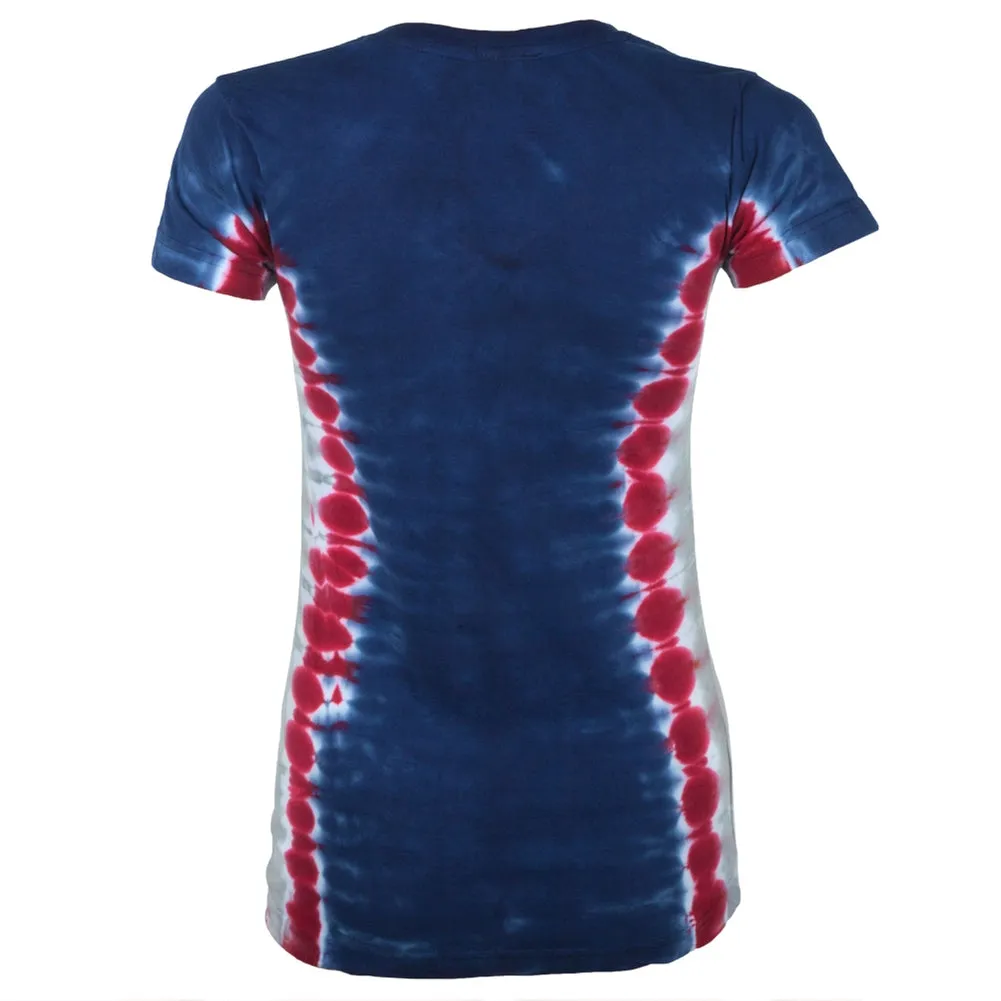 New England Patriots - Logo Juniors Tie Dye V-Neck T-Shirt sold by Old Glory product image thumbnail 2