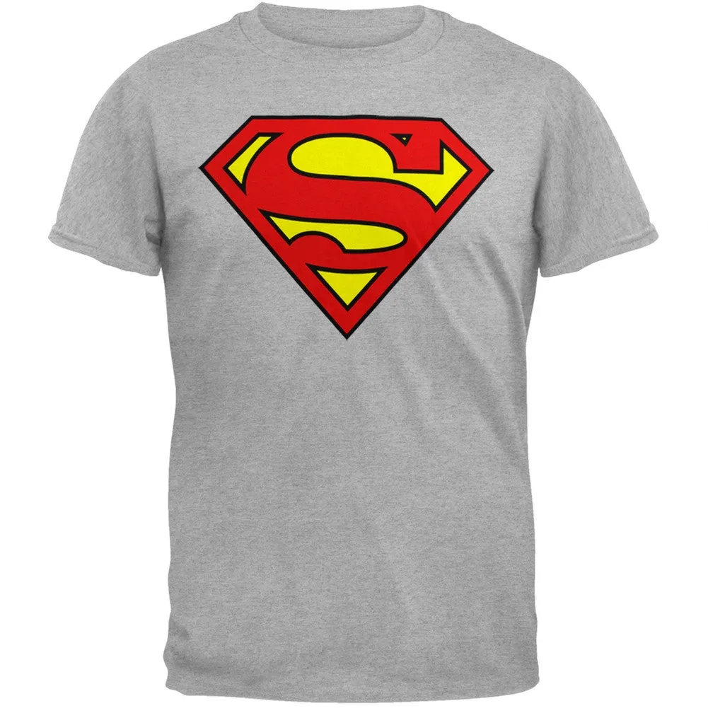 Superman - Shield Logo Heather T-Shirt sold by Old Glory