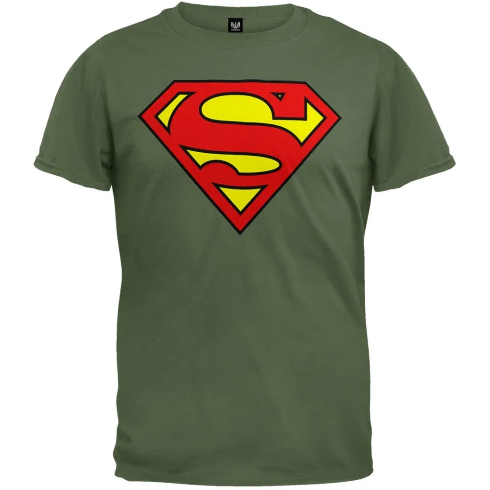 Superman - Shield Logo Moss T-Shirt sold by Old Glory