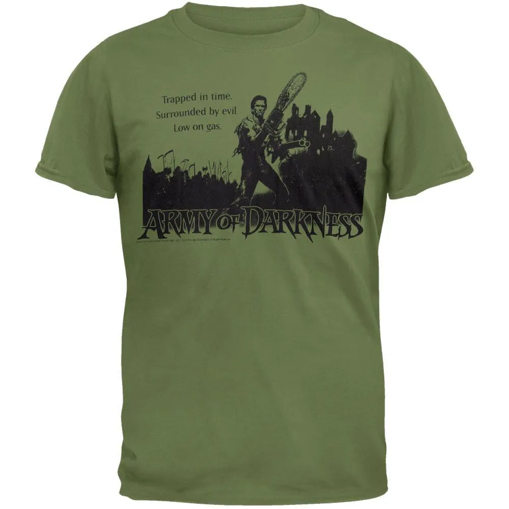 Army Of Darkness - Low On Gas Green Adult T-Shirt sold by Old Glory
