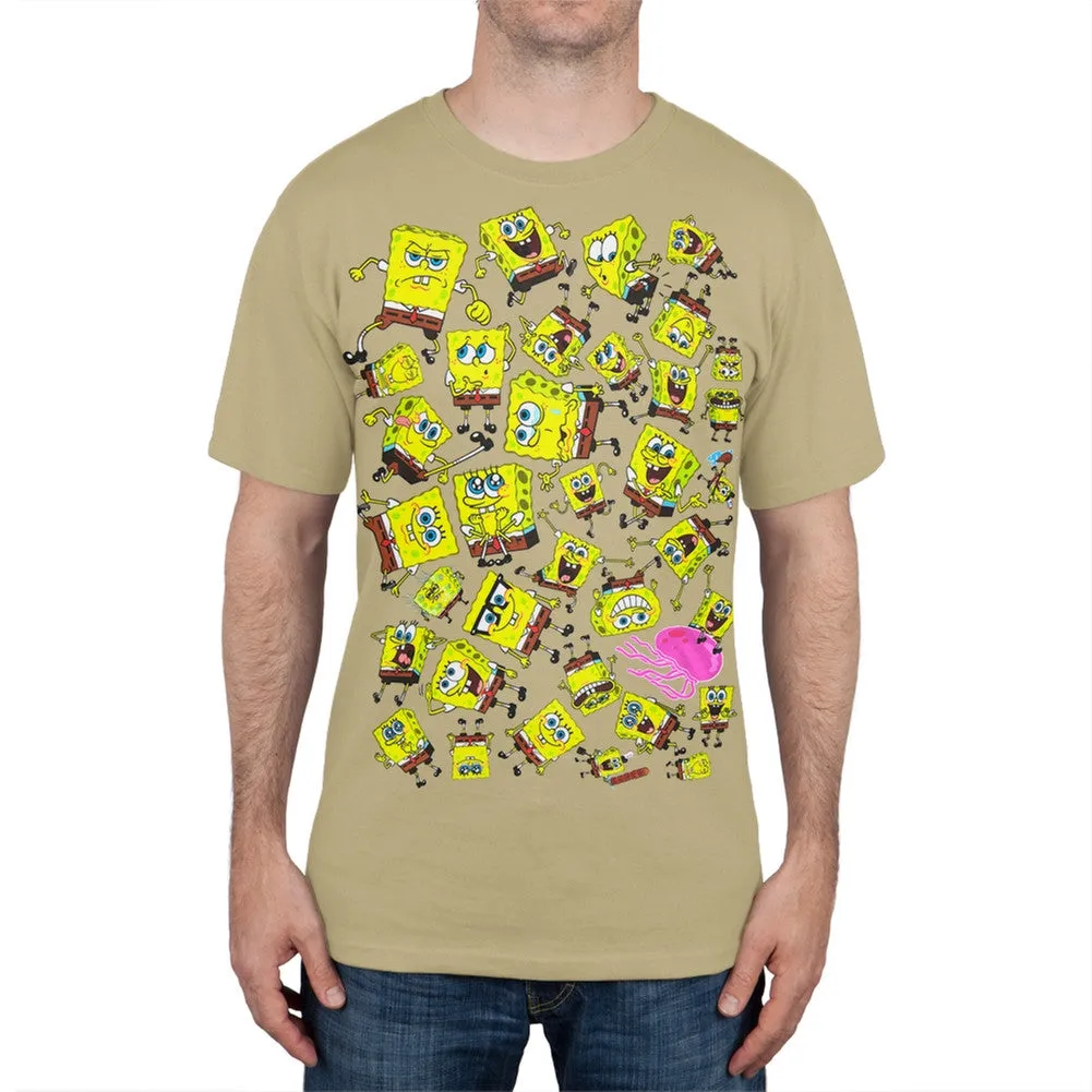 Spongebob Squarepants - Spongebob Emotions All-Over T-Shirt sold by Old Glory