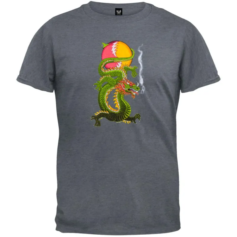 Grateful Dead - Lightning Bolt Dragon SYF Charcoal T-Shirt sold by Old Glory