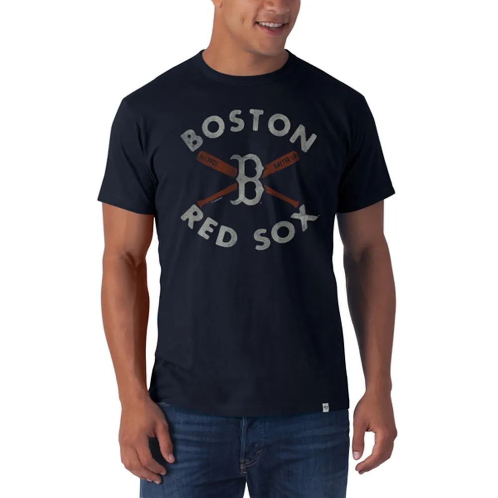 Boston Red Sox - Crossed Bat Logo Flanker Premium T-Shirt sold by Old Glory