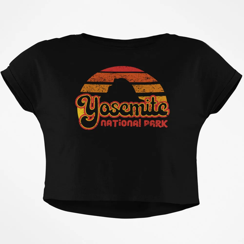 National Park Retro 70s Sunset Yosemite Junior Boxy Crop Top T Shirt sold by Old Glory product image thumbnail 3