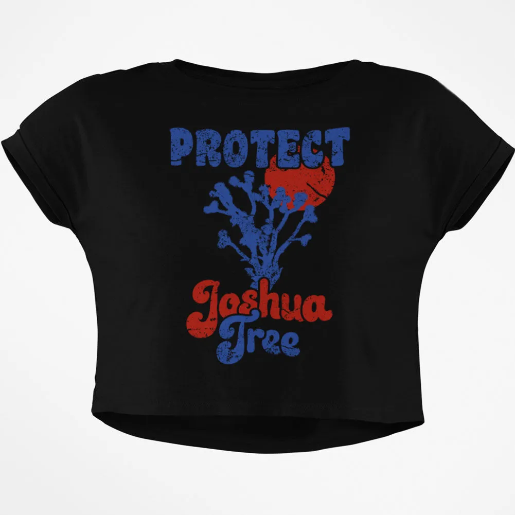 National Park Retro 70s Sunset Joshua Tree Junior Boxy Crop Top T Shirt sold by Old Glory product image thumbnail 3