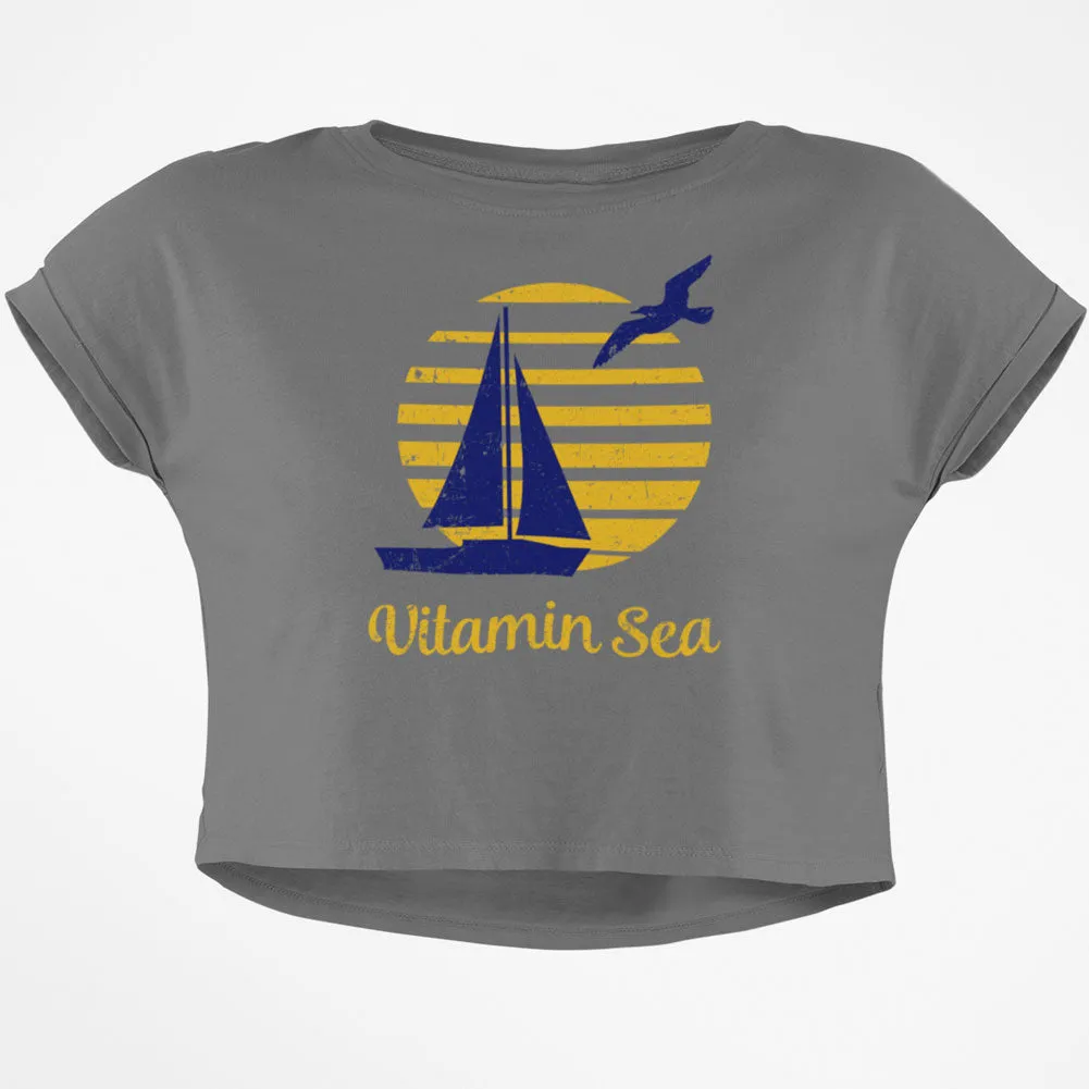 Summer Sun Vitamin Sea Junior Boxy Crop Top T Shirt sold by Old Glory product image thumbnail 2