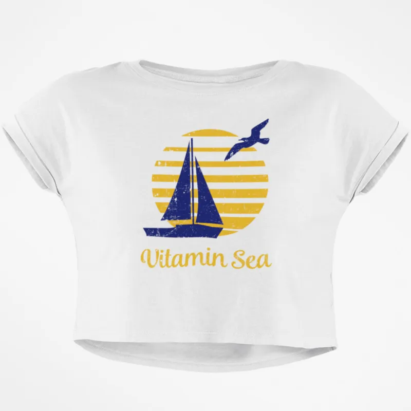 Summer Sun Vitamin Sea Junior Boxy Crop Top T Shirt sold by Old Glory