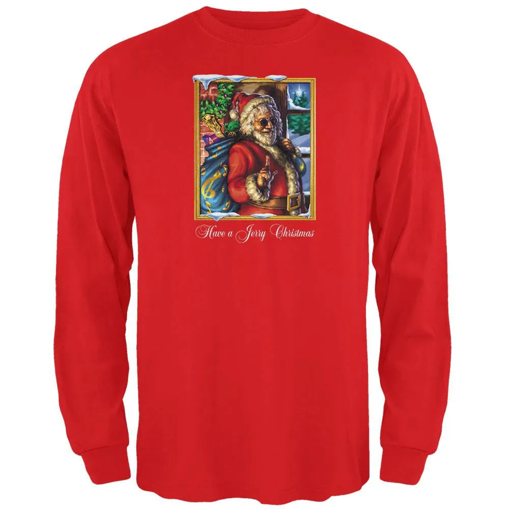 Grateful Jerry Garcia Have a Jerry Christmas Long Sleeve Mens T Shirt sold by Old Glory