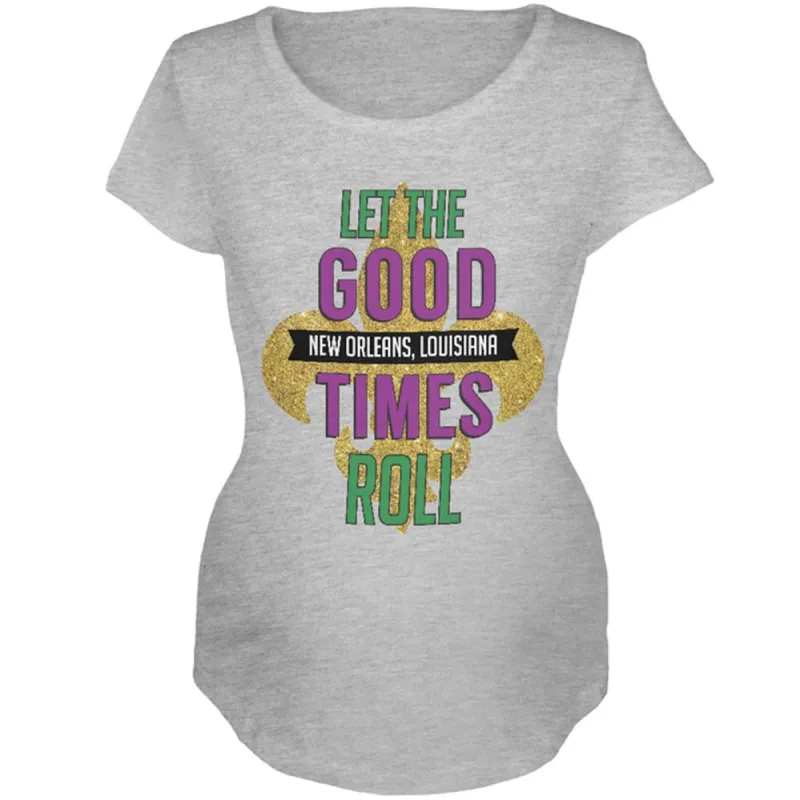 Mardi Gras Let the Good Times Roll Maternity Soft T Shirt sold by Old Glory