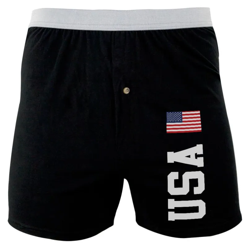 4th Of July America Flag World Cup Soft Knit Boxer sold by Old Glory