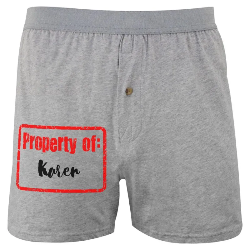 Property of Karen Soft Knit Boxer sold by Old Glory