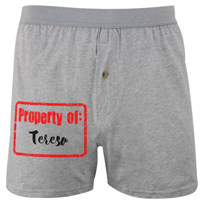 Property of Teresa Soft Knit Boxer sold by Old Glory