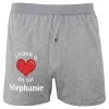 I Have a Heart On for Stephanie Soft Knit Boxer sold by Old Glory
