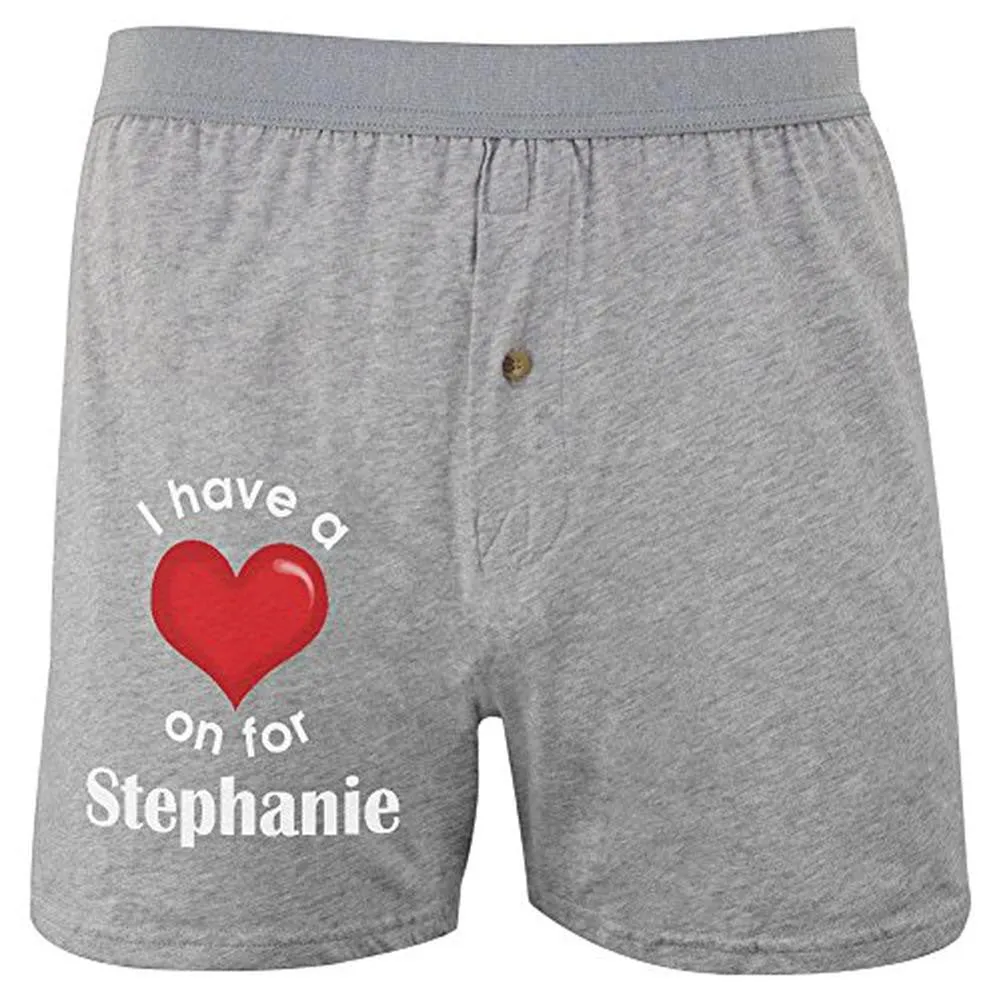 I Have a Heart On for Stephanie Soft Knit Boxer sold by Old Glory product image thumbnail 2