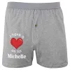 I Have a Heart On for Michelle Soft Knit Boxer sold by Old Glory