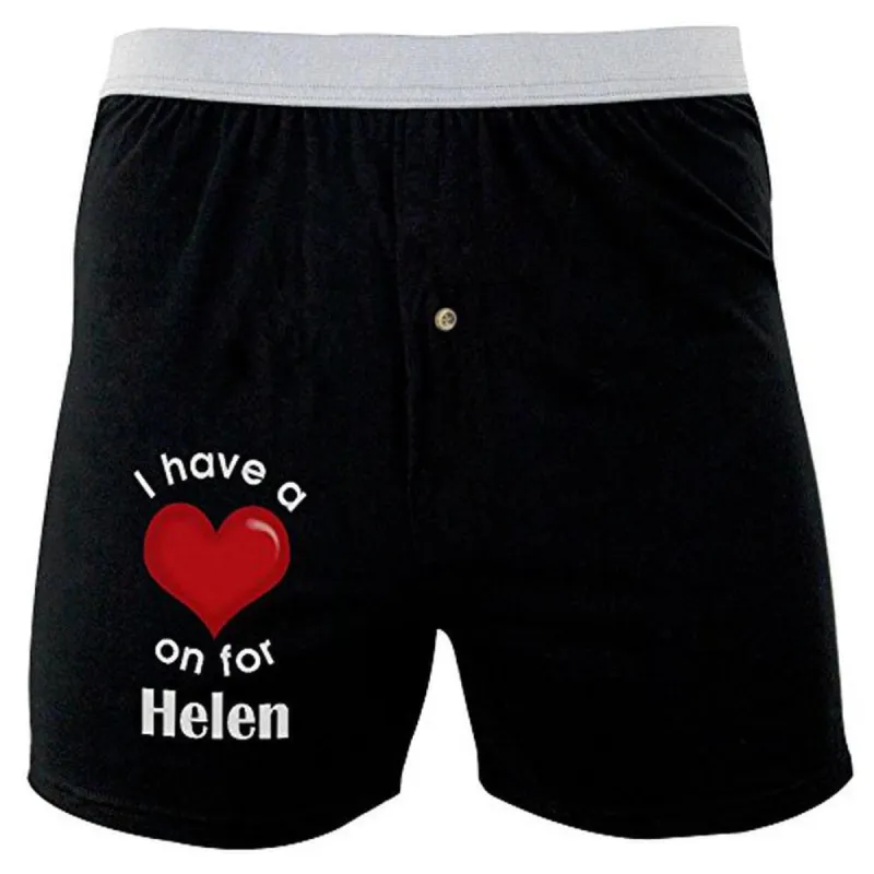 I Have a Heart On for Helen Soft Knit Boxer sold by Old Glory