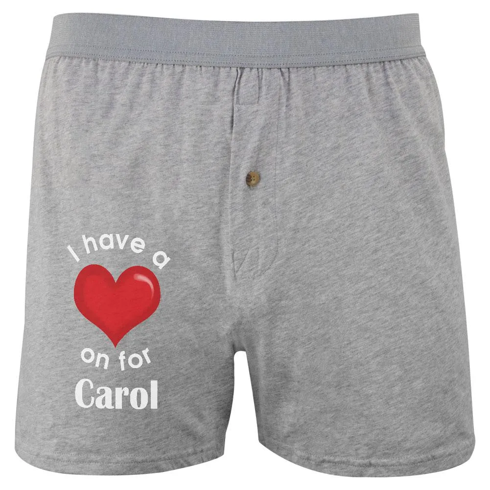 I Have a Heart On for Carol Soft Knit Boxer sold by Old Glory product image thumbnail 2