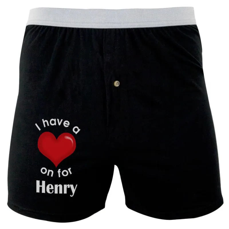 I Have a Heart On for Henry Soft Knit Boxer sold by Old Glory