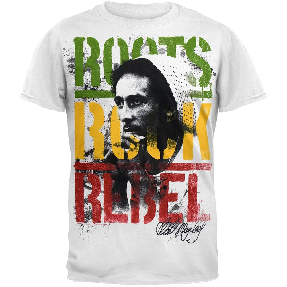 Bob Marley - Roots Rock Rebel Jumbo Print T-Shirt sold by Old Glory