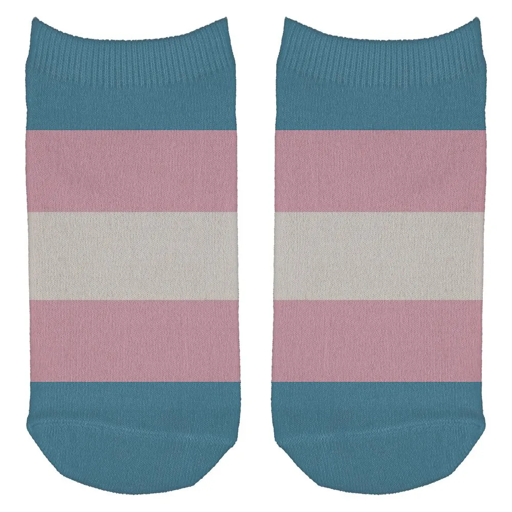 LGBT Transgender Pride Flag All Over Adult Ankle Socks sold by Old Glory