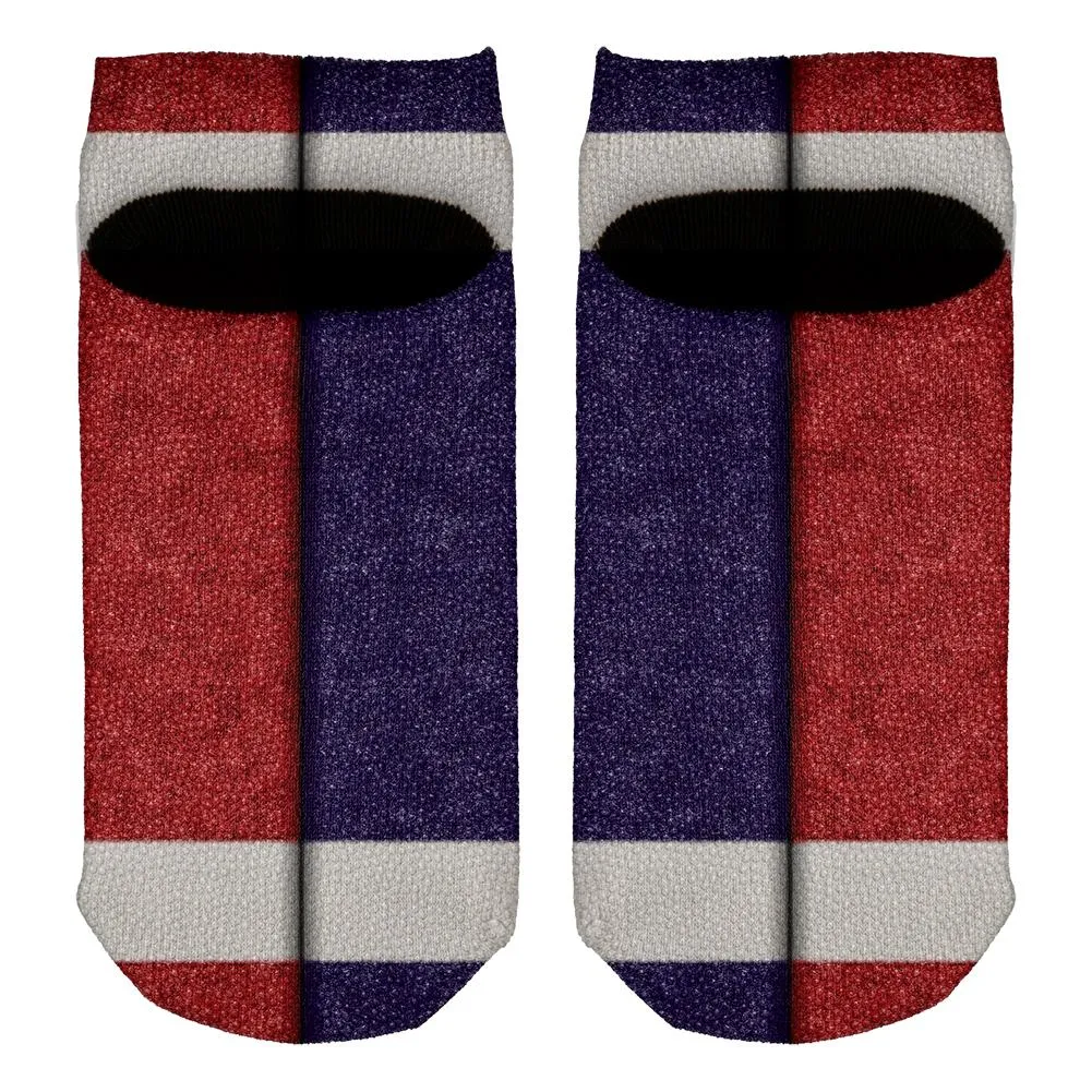 Fantasy Football Team Red and Navy All Over Adult Ankle Socks sold by Old Glory product image thumbnail 2