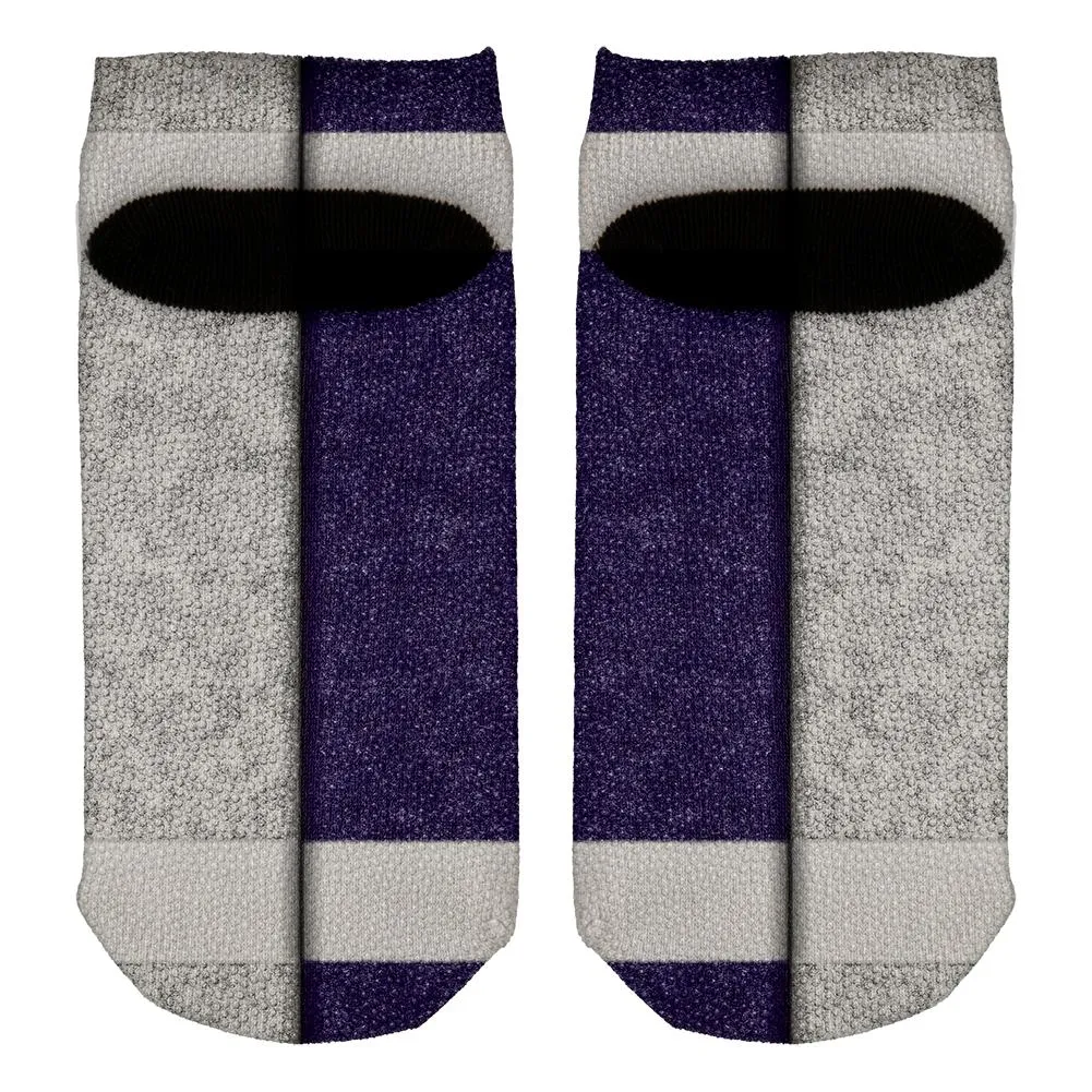 Fantasy Football Team Grey and Navy All Over Adult Ankle Socks sold by Old Glory product image thumbnail 2