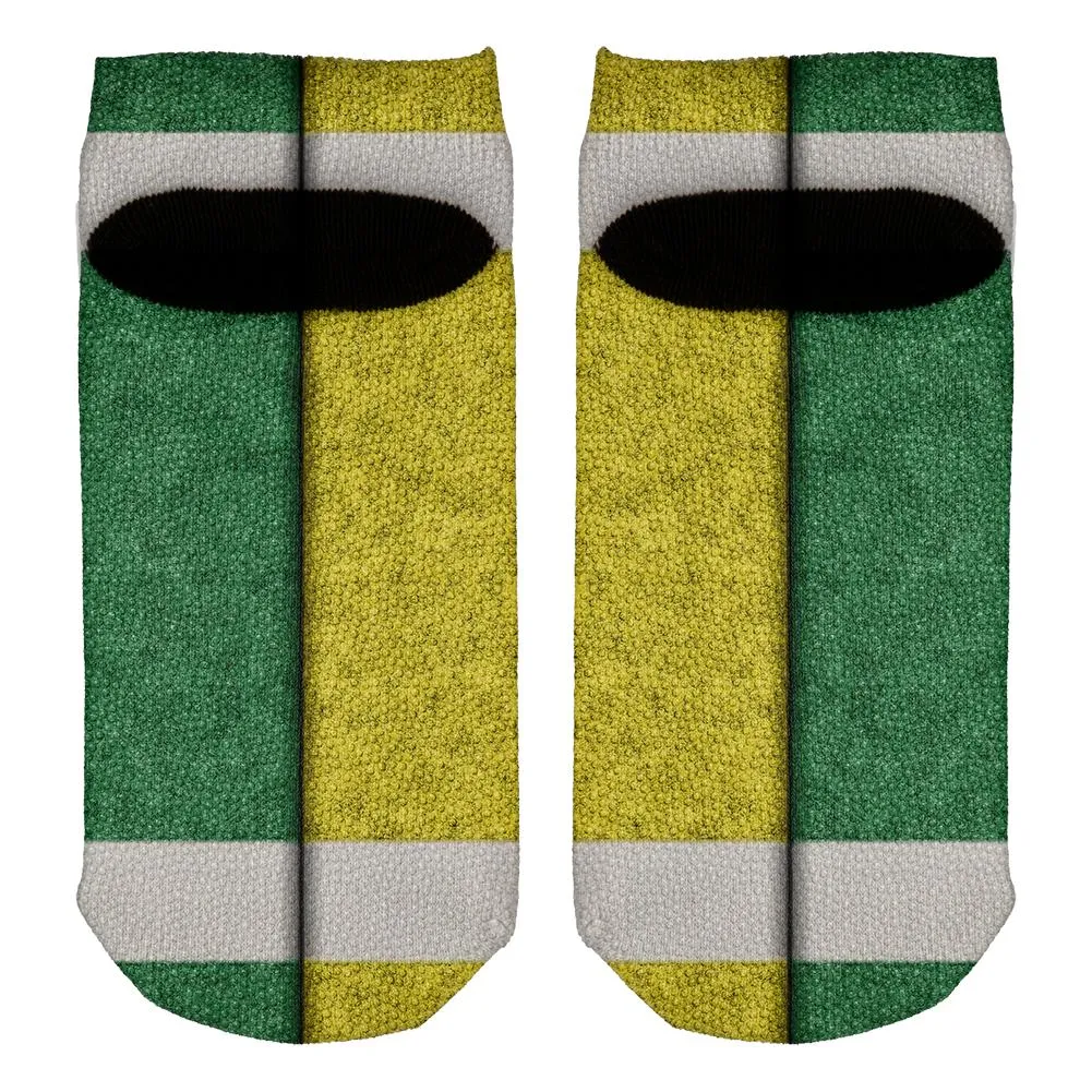 Fantasy Football Team Green and Yellow All Over Adult Ankle Socks sold by Old Glory product image thumbnail 2