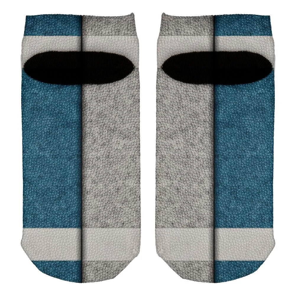 Fantasy Football Team Blue and Grey All Over Adult Ankle Socks sold by Old Glory product image thumbnail 2