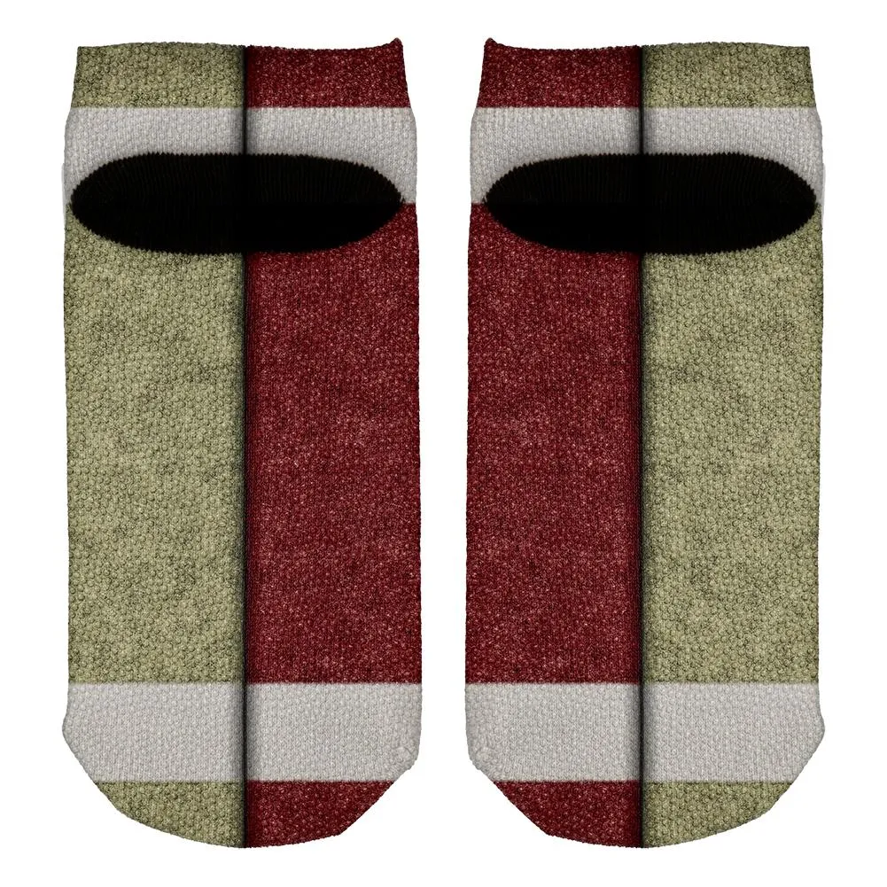 Fantasy Football Team Beige and Maroon All Over Adult Ankle Socks sold by Old Glory product image thumbnail 2
