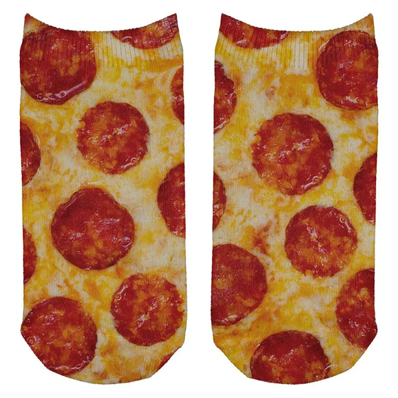 Pepperoni Pizza Costume All Over Adult Ankle Socks sold by Old Glory