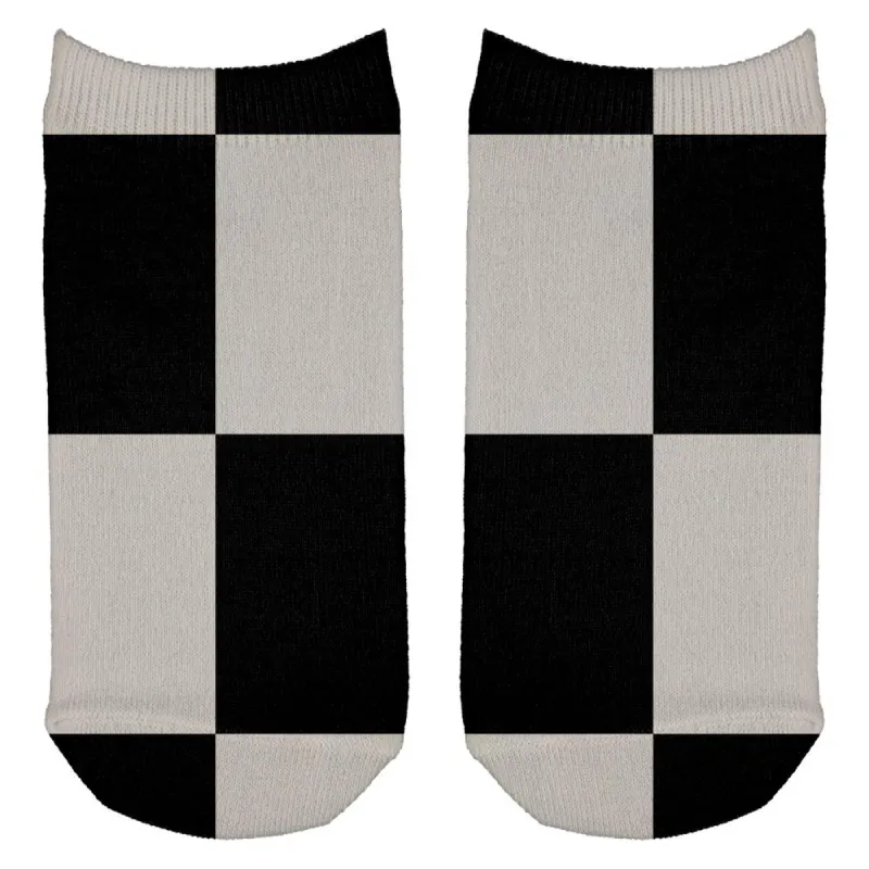 Finish Line Checkered Flag All Over Adult Ankle Socks sold by Old Glory